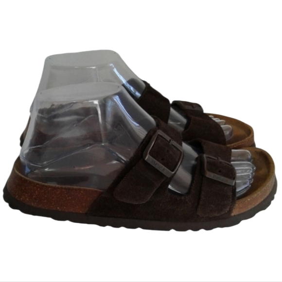 Betula Arizona Brown Suede Leather Sandals Unisex Womens Size 7 Mens Size 5 - Picture 1 of 12